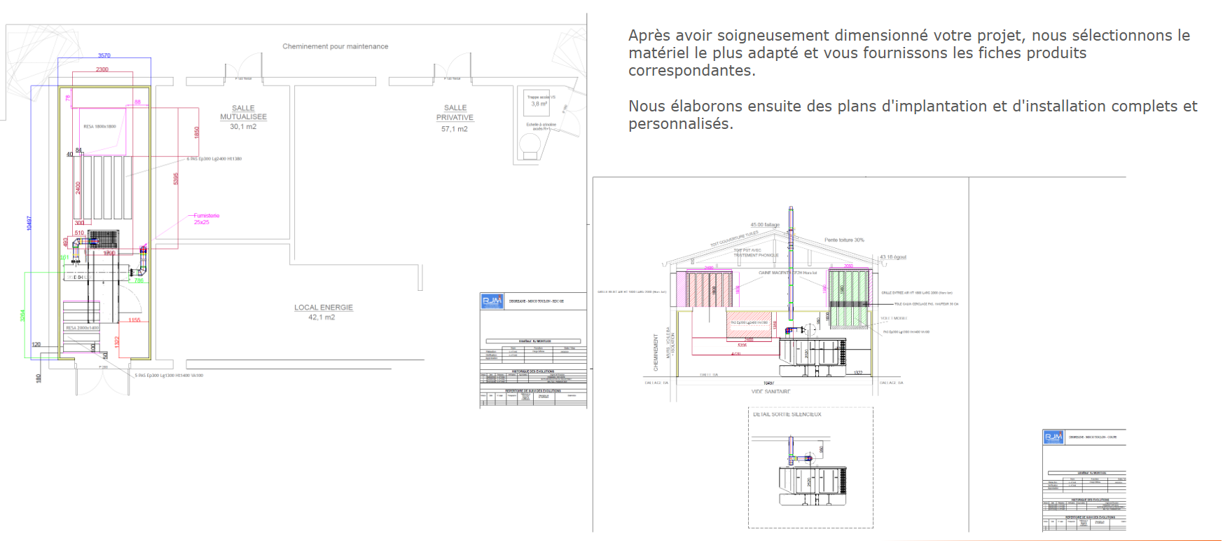 Réalisation de Plan d'installation GE (DWG - 2D)